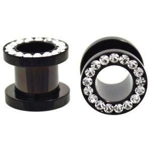 FREE ADD ON Hot Topic Black Bling Spool Plugs - 4g